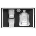 3 Piece Decanter Set - Etched